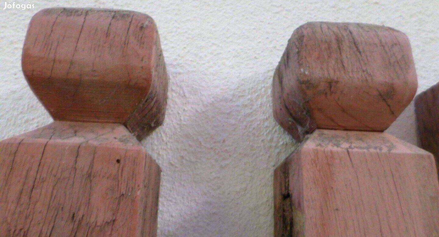 Faragott fa oszlop gerenda kerti pergola 6 db
