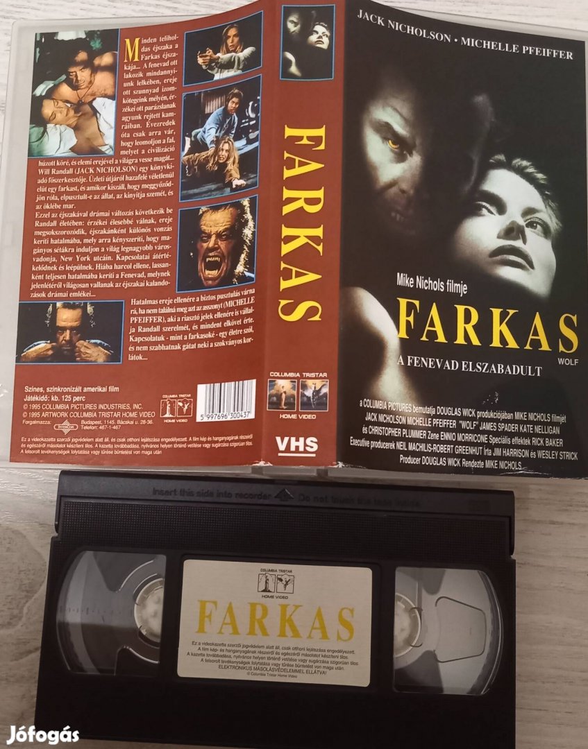 Farkas - horror vhs - Jack Nickholson