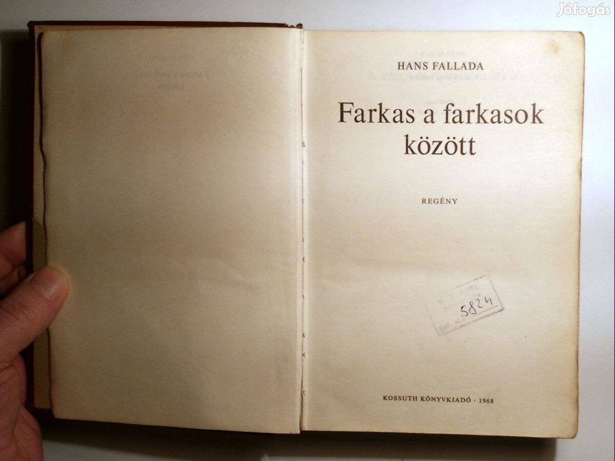 Farkas a Farkasok Között (Hans Fallada) 1968 (viseltes) 8kép+tartalom