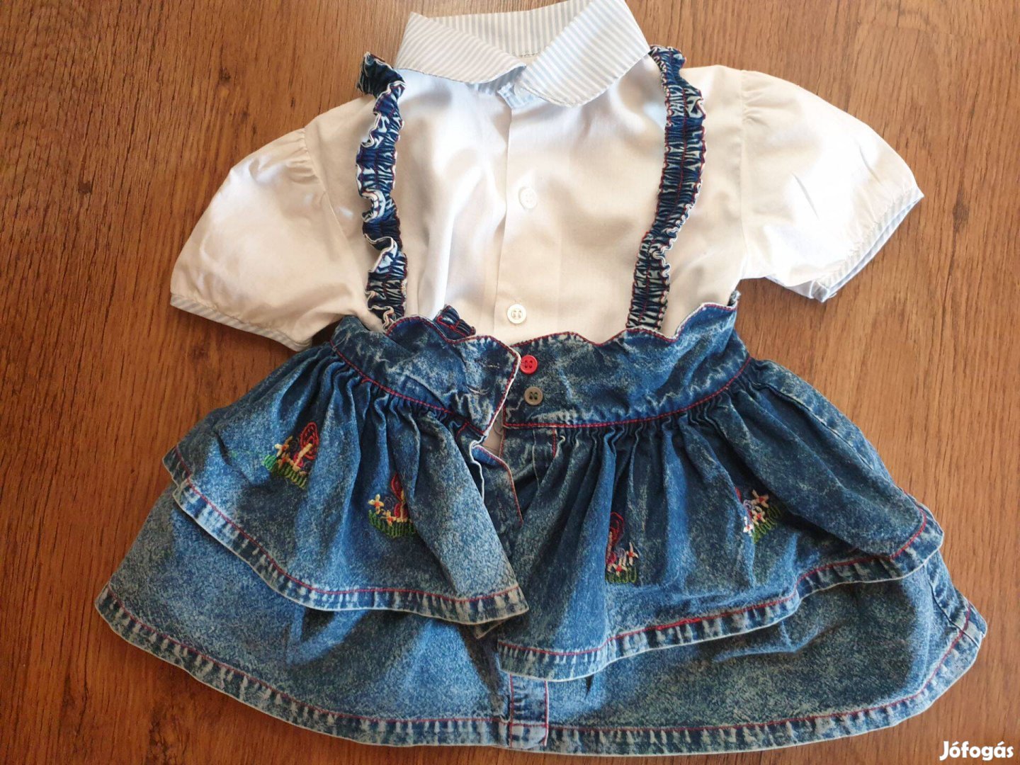 Farmerszoknya és blúz 92 -es méretben