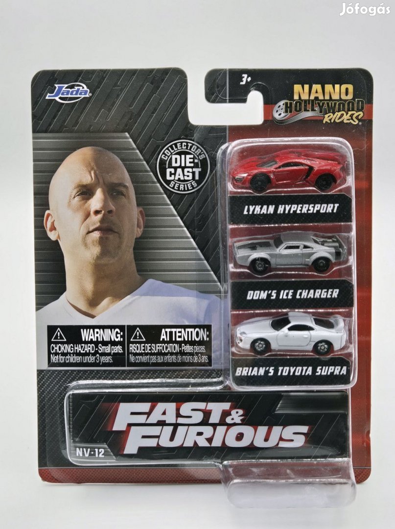 Fast & Furious 3 darabos szett - NV-12 Jada Toys kisautó