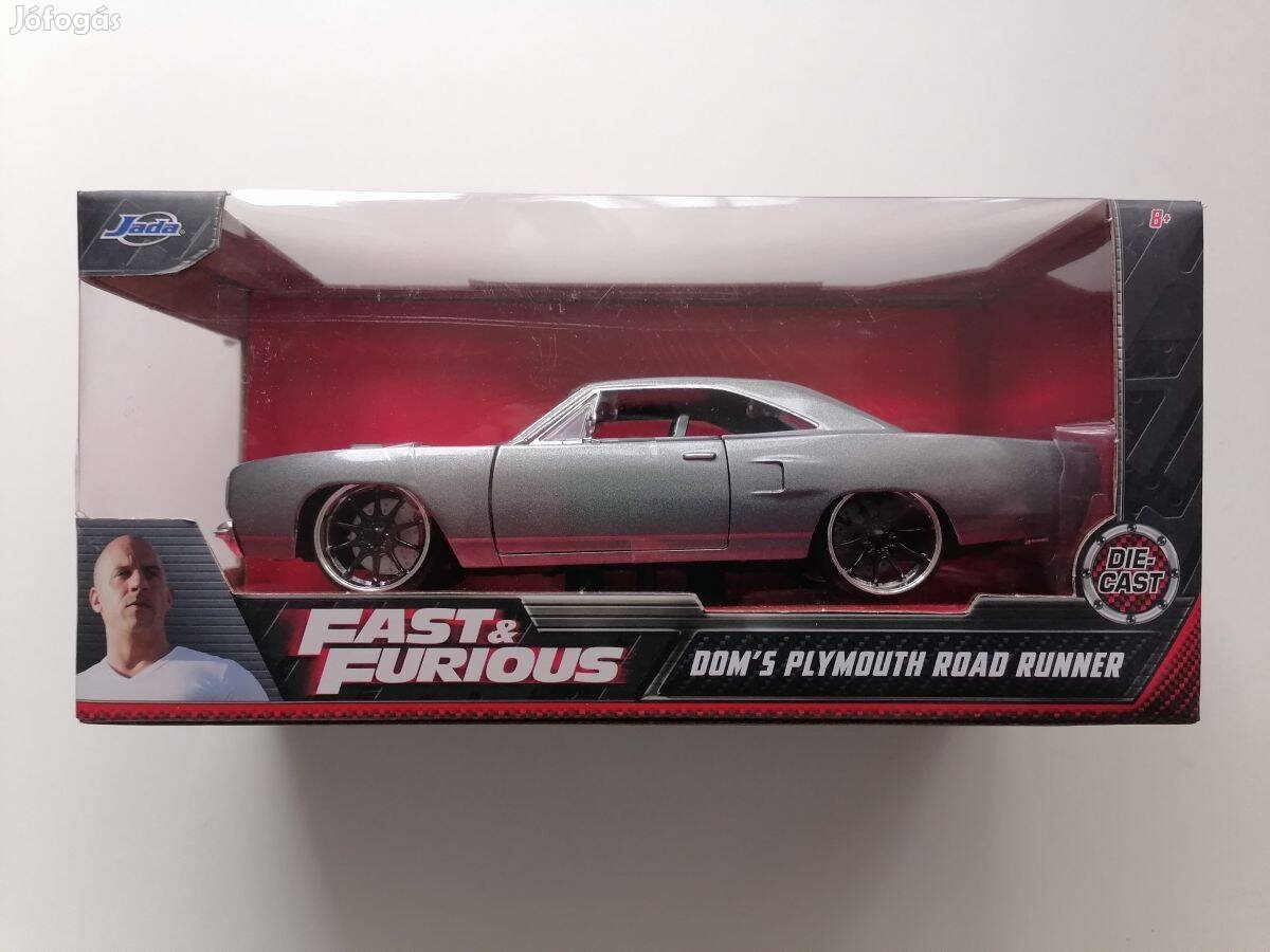 Fast & Furious Dom's Plymouth Road Runner 1:24 Autó modell