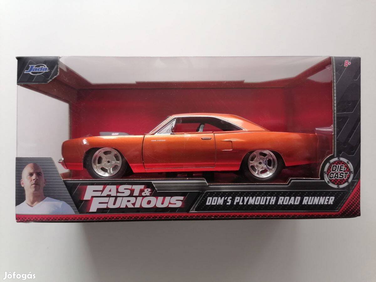 Fast & Furious Dom's Plymouth Road Runner 1:24 Autó modell