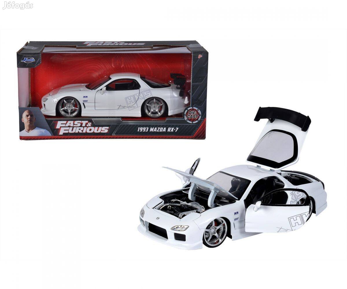 Fast & Furious Halálos Iramban 1993 Mazda RX-7 1:24 Autó modell