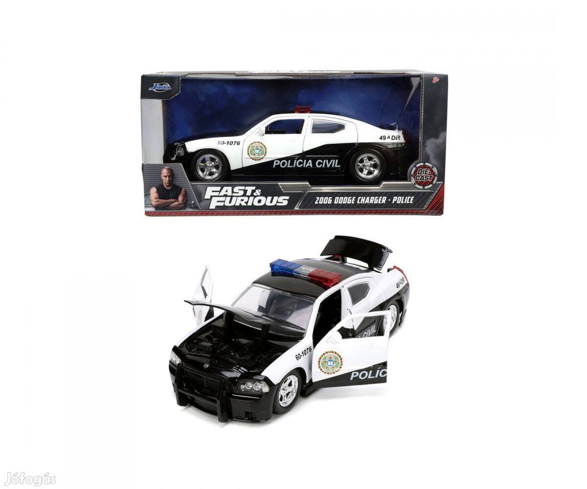 Fast & Furious Halálos Iramban 2006 Dodge Charger Police 1:24 modell