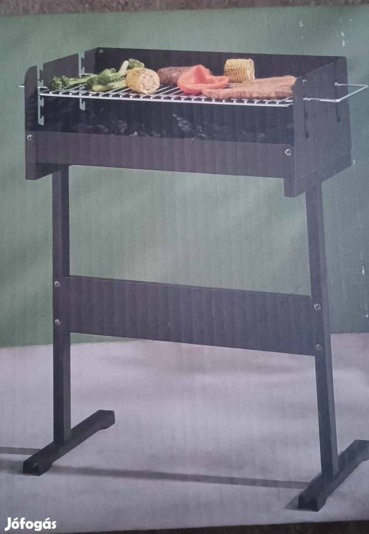 Faszenes kerti grill sütő vadonatúj eladó, sütési felület: 48x26,5 cm