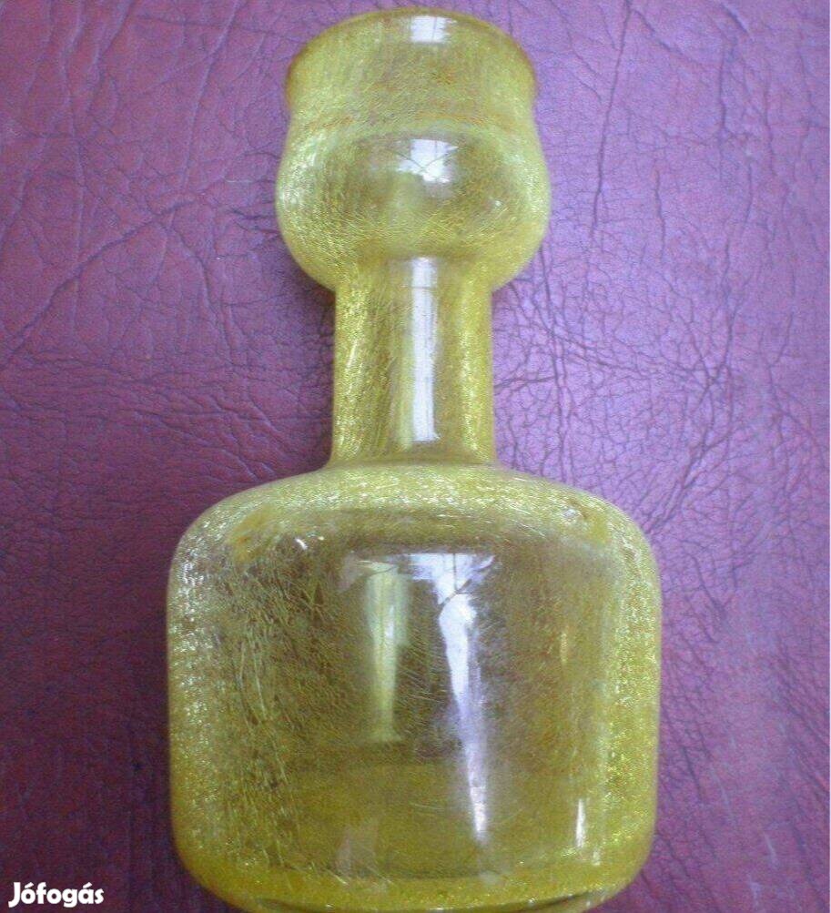 Fátyolüveg váza Hungarikum Karcagi üveg