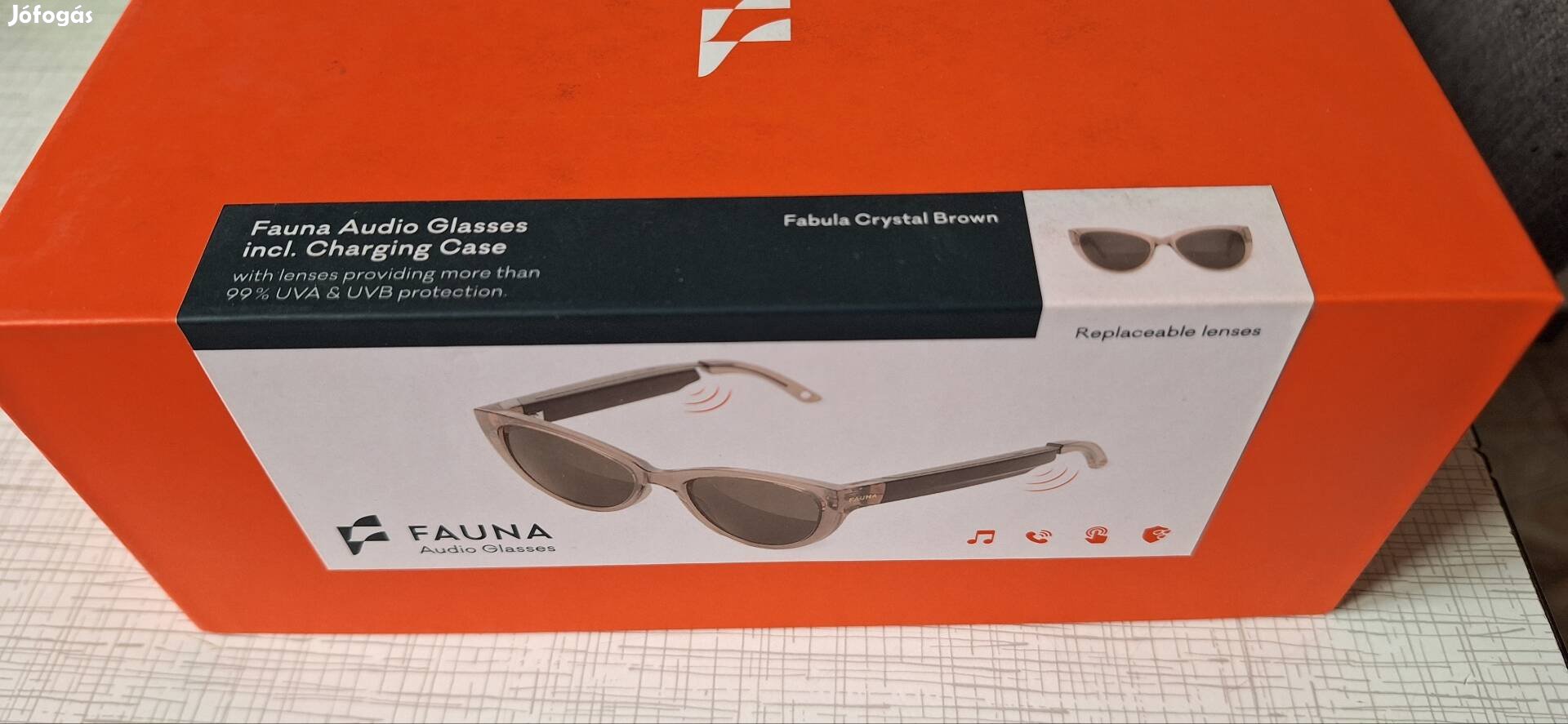 Fauna audio szemüveg női Fabula Crystal Brown