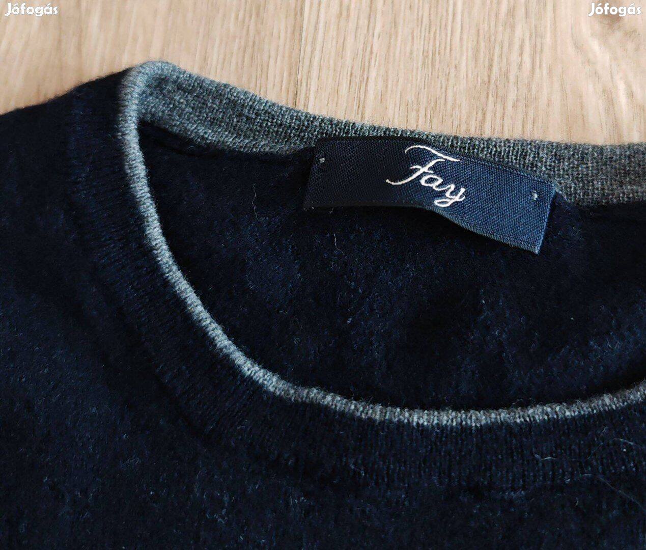 Fay luxus gyapjú férfi pulóver