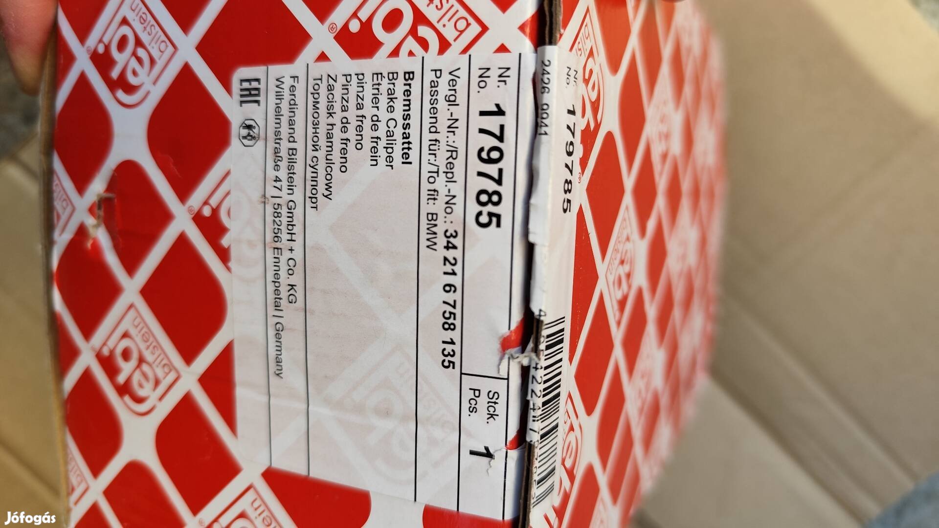 Febi bilstein 179785 E46 BMW bal hátsó fék nyereg Új 