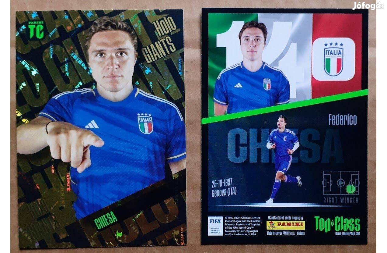 Federico Chiesa Olaszország Holo Giants focis kártya Top Class 2023