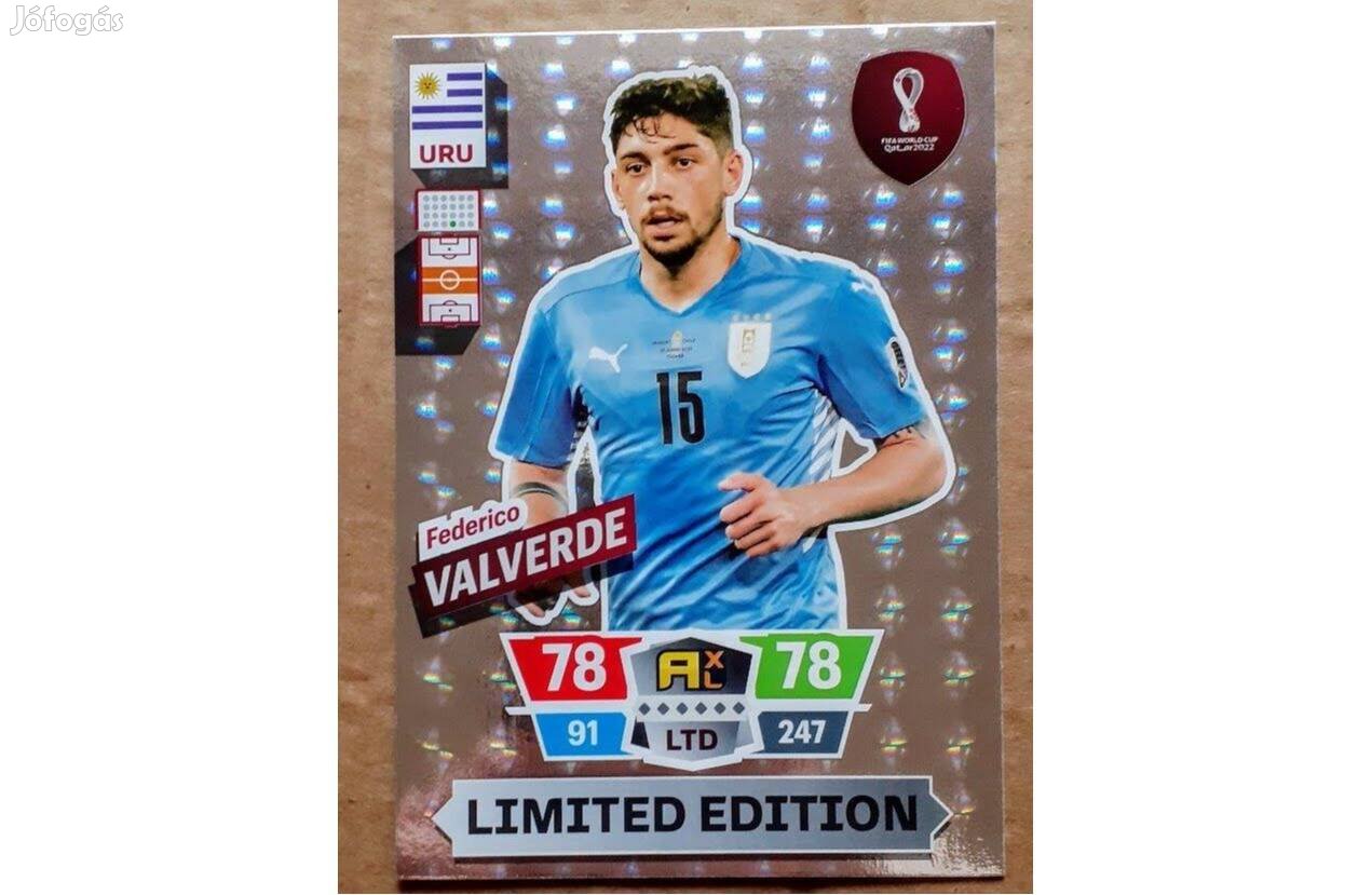 Federico Valverde Uruguay XXL Limited focis kártya WC Qatar 2022