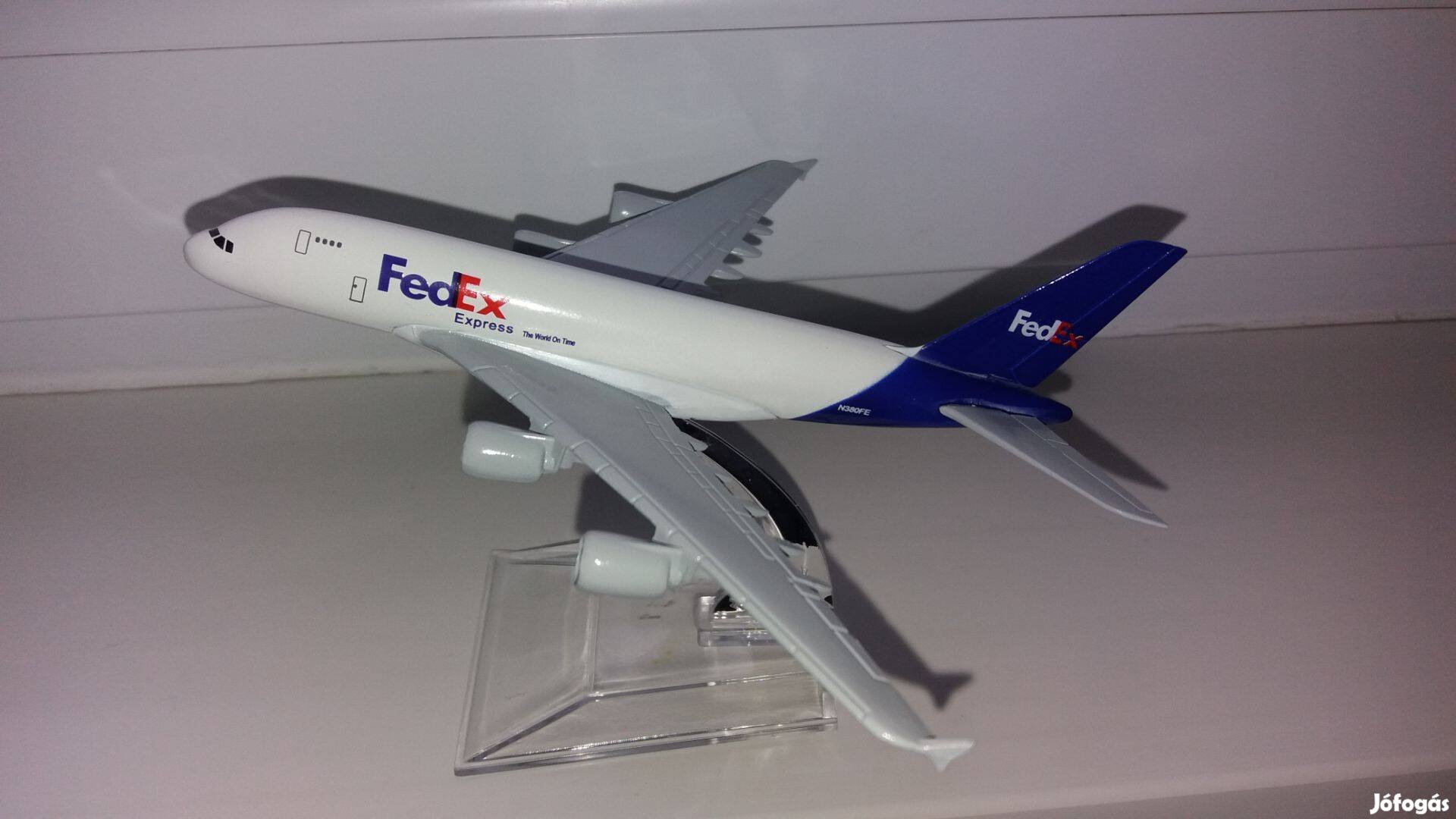 Fedex Airbus A380 fém repülőgép modell! Új!