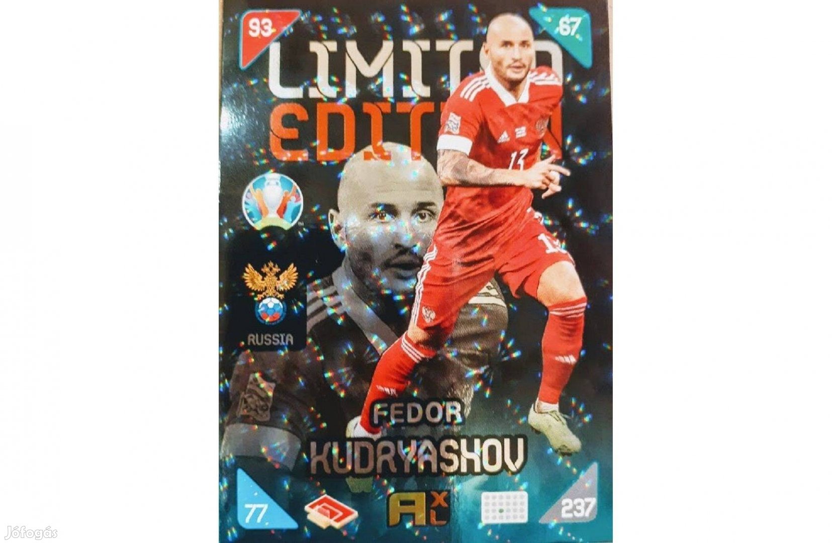 Fedor Kudryashov Oroszország Limited focis kártya Panini Kick off 2021