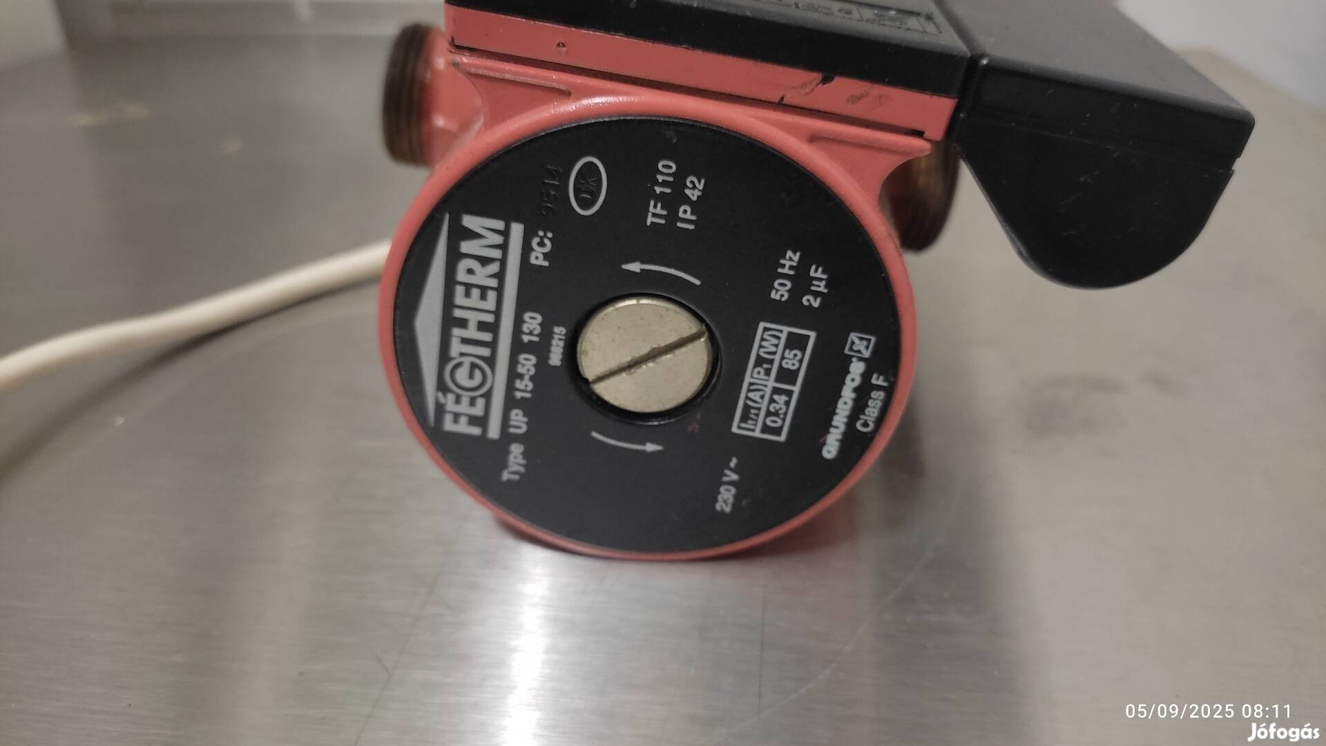 Fegtherm up 15-60 130 (Grundfos) keringető szivattyú 