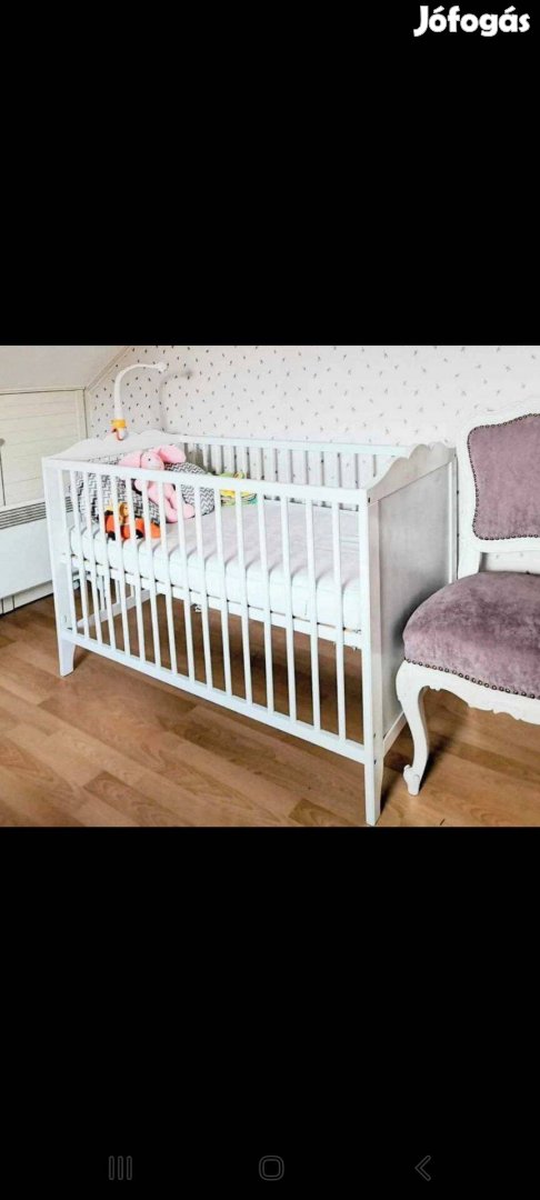 Fehér 120x60 as kiságy