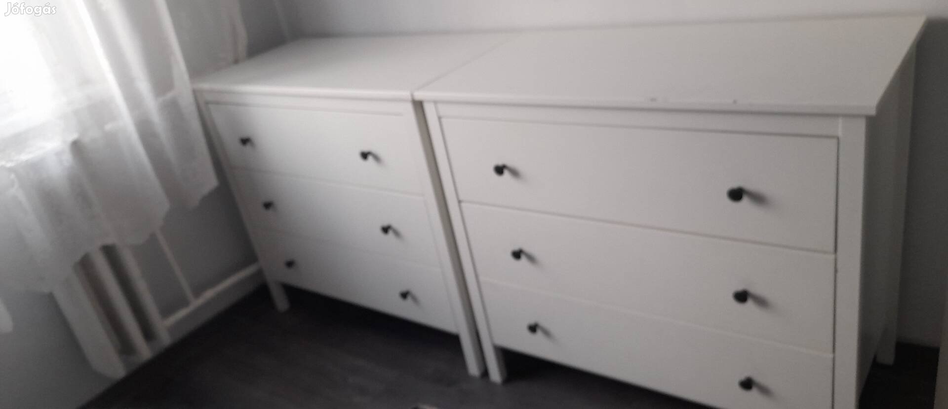 Fehér 3 fiókos IKEA komód