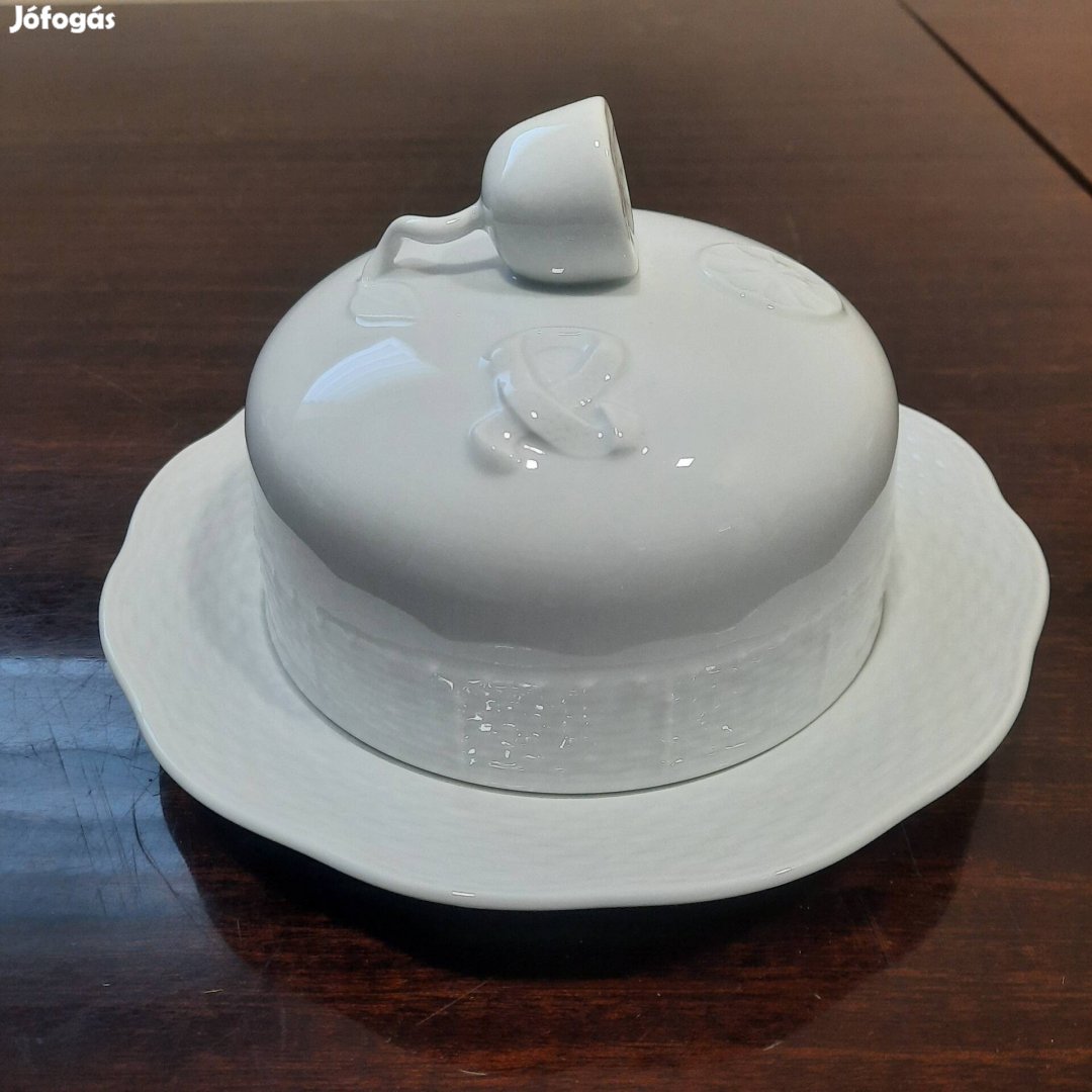 Fehér Herendi porcelán citrom fogós vajtartó eladó
