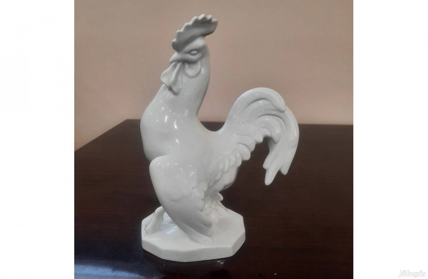 Fehér Herendi porcelán kakas figura eladó! 23 cm magas