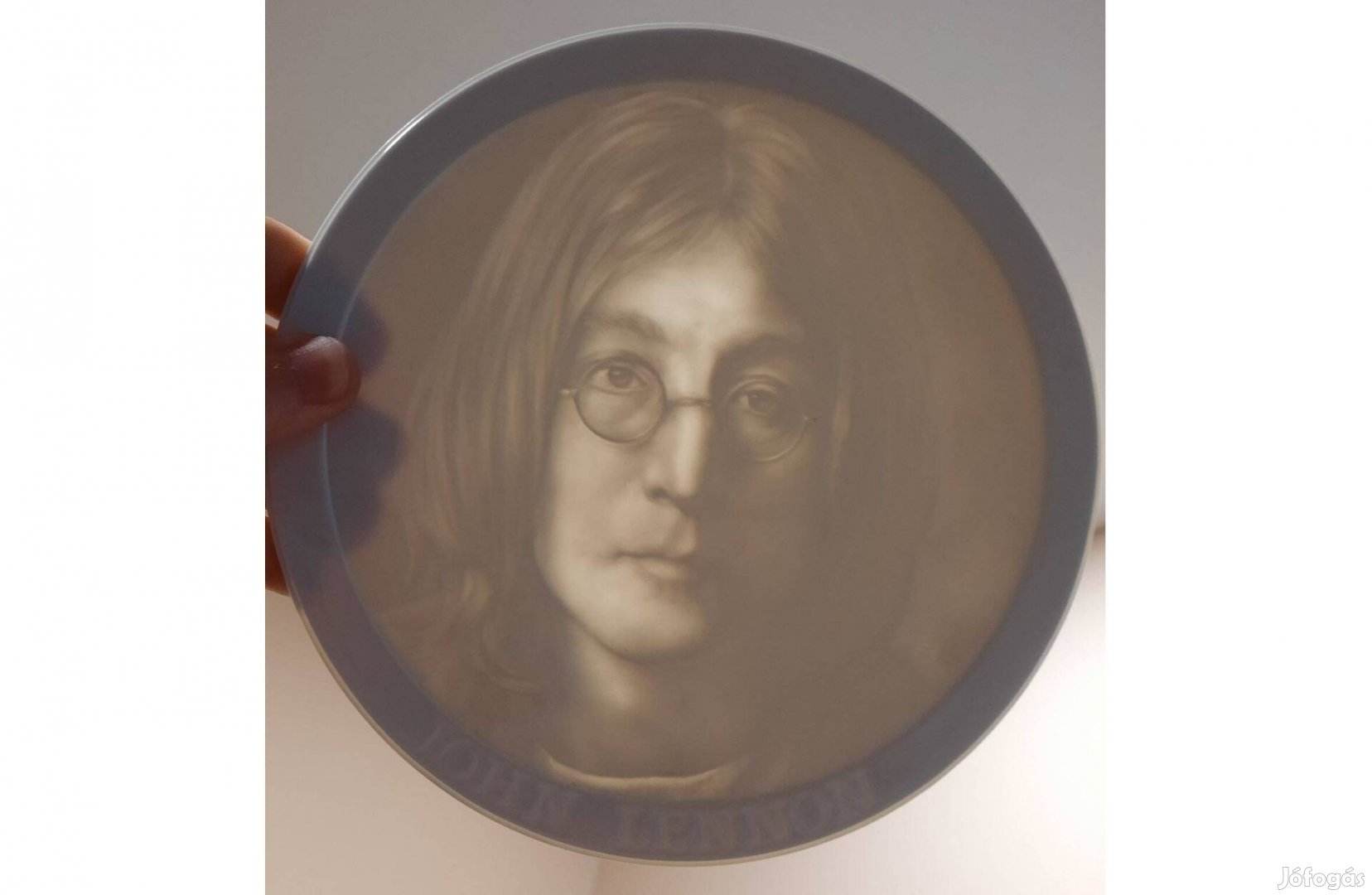 Fehér Herendi porcelán litofán John Lennon emlék plakett eladó!