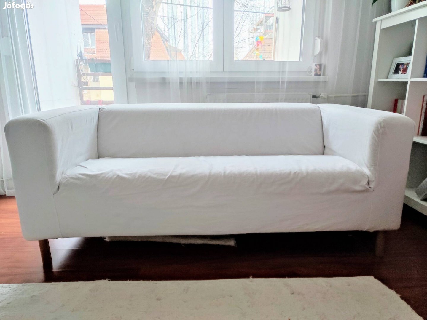 Fehér IKEA Klippan kanapé