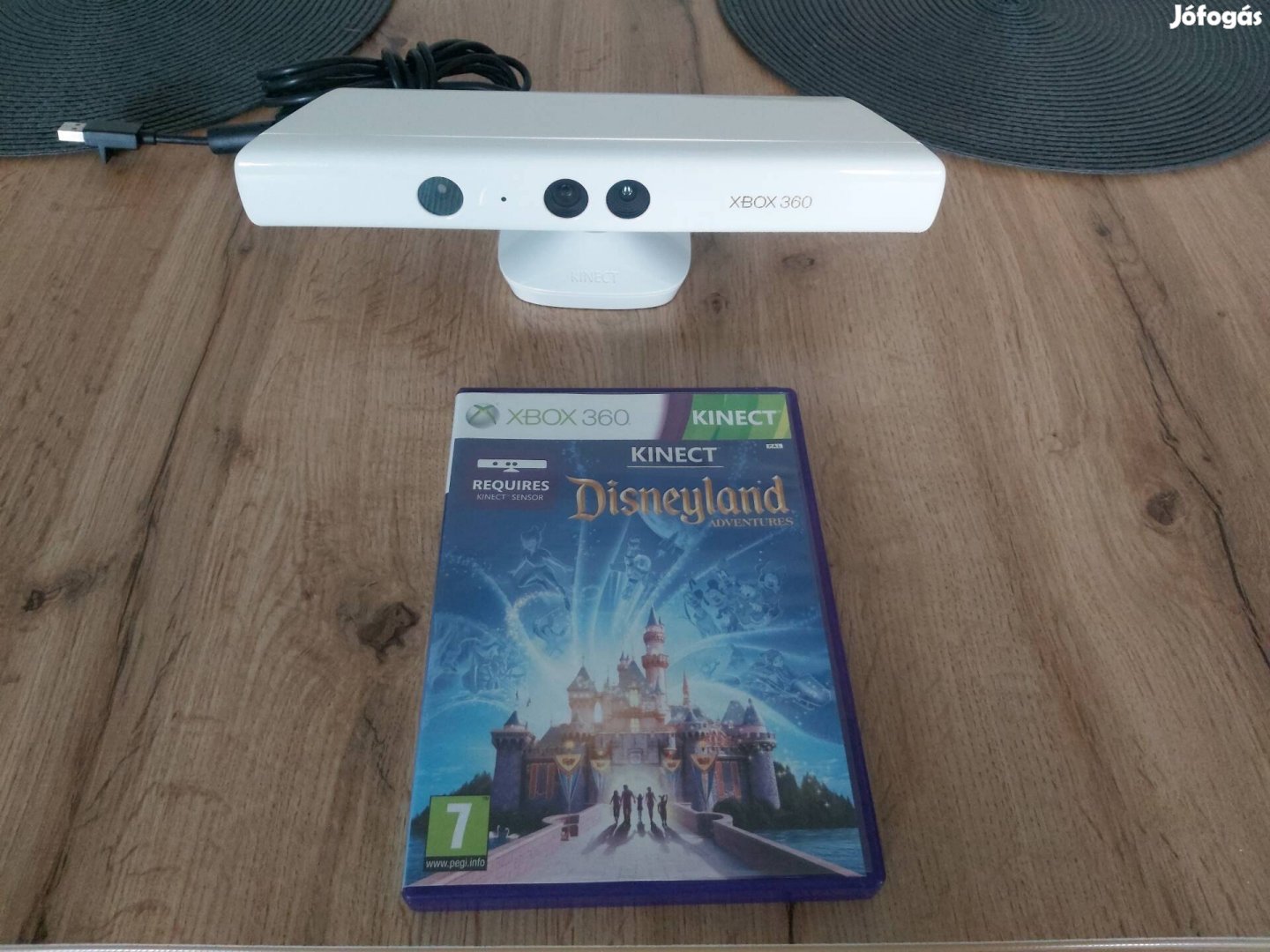 Fehér Xbox 360 Kinect Szenzor Mozgás Érzékelő + Disneyland Játéklemez
