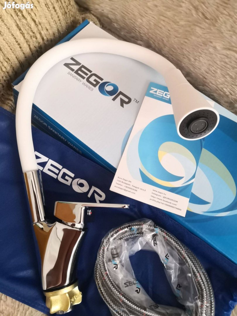 Fehér Zegor minőség flexibilis mosogató csaptelep a legjobb