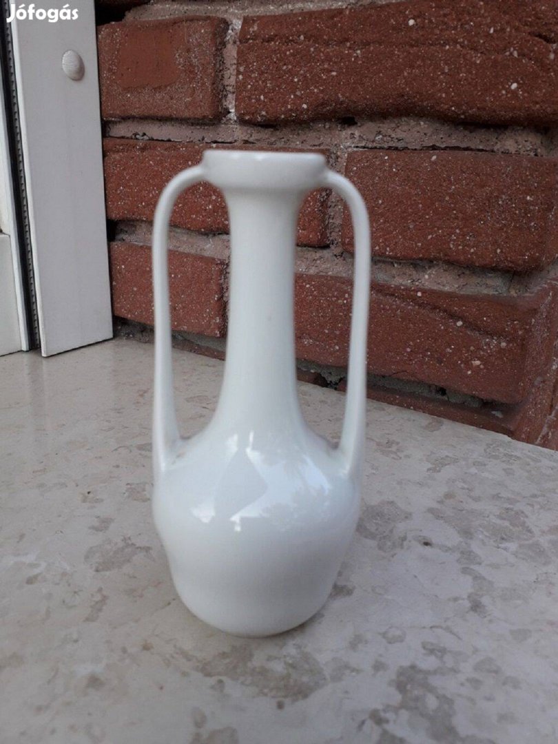 Fehér, amfora alakú porcelán váza, Rosenthal