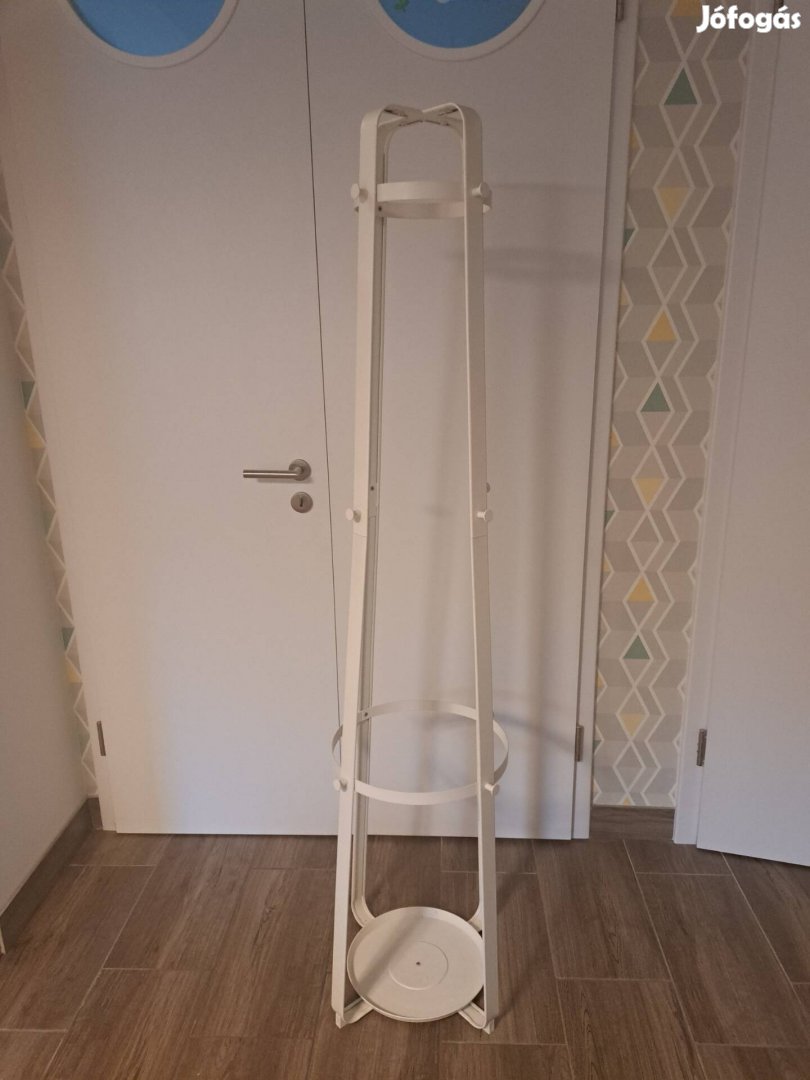Fehér, fém szabadonálló fogas (ikea)
