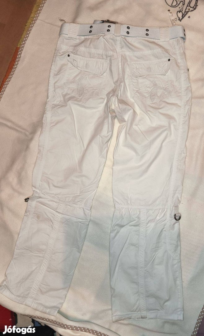 Fehér, kényelmes, hosszú nyárinadrág