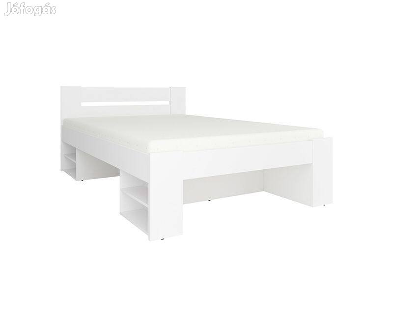 Fehér ágy 200x140 polcokkal