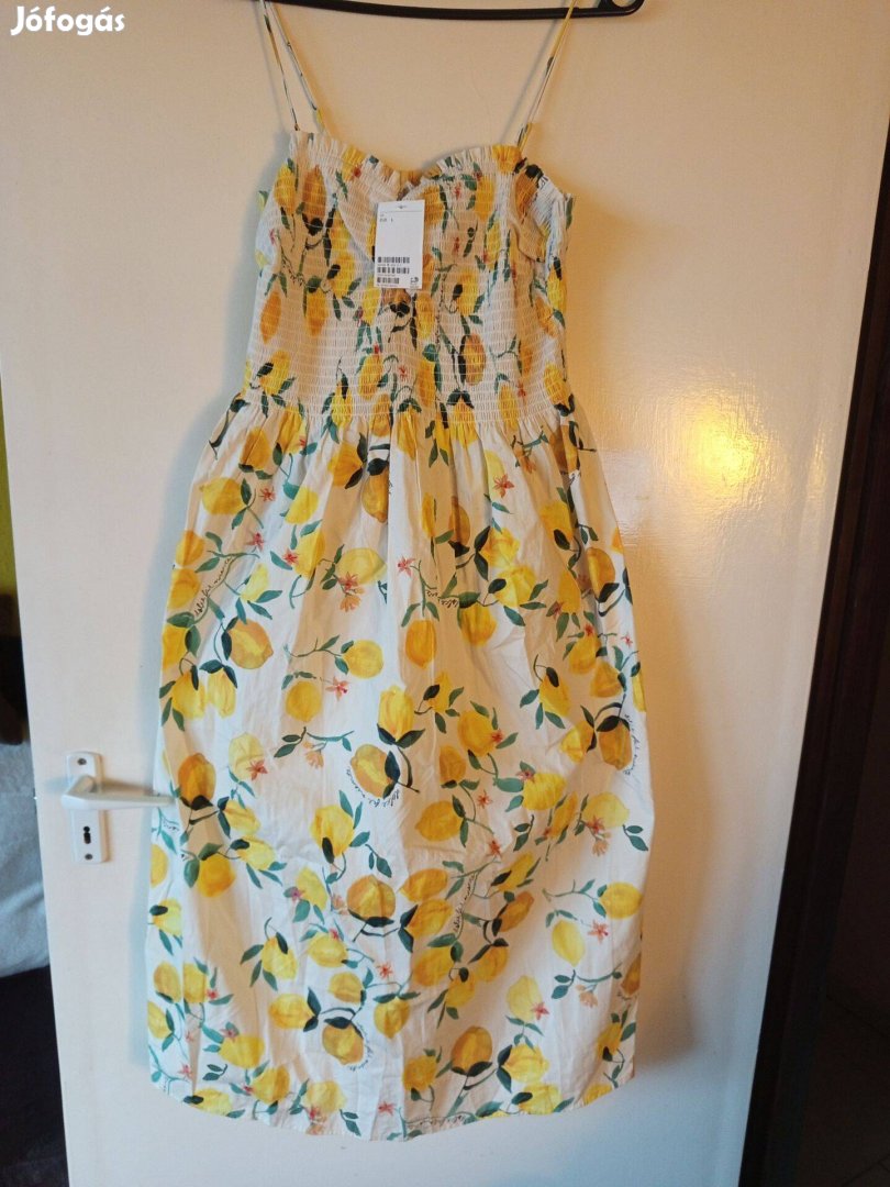 Fehér alapon,sárga mintás,H&M nyári,női ruha eladó