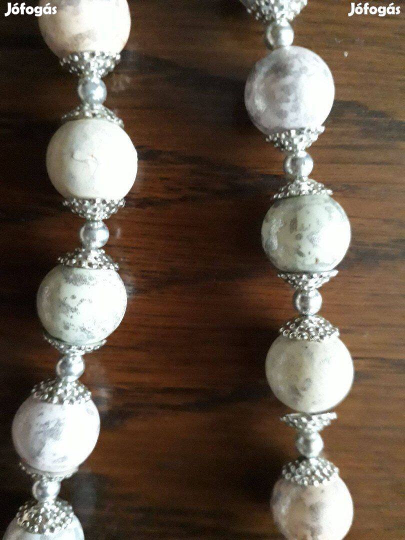 Fehér bizsu gyöngy lánc eladó