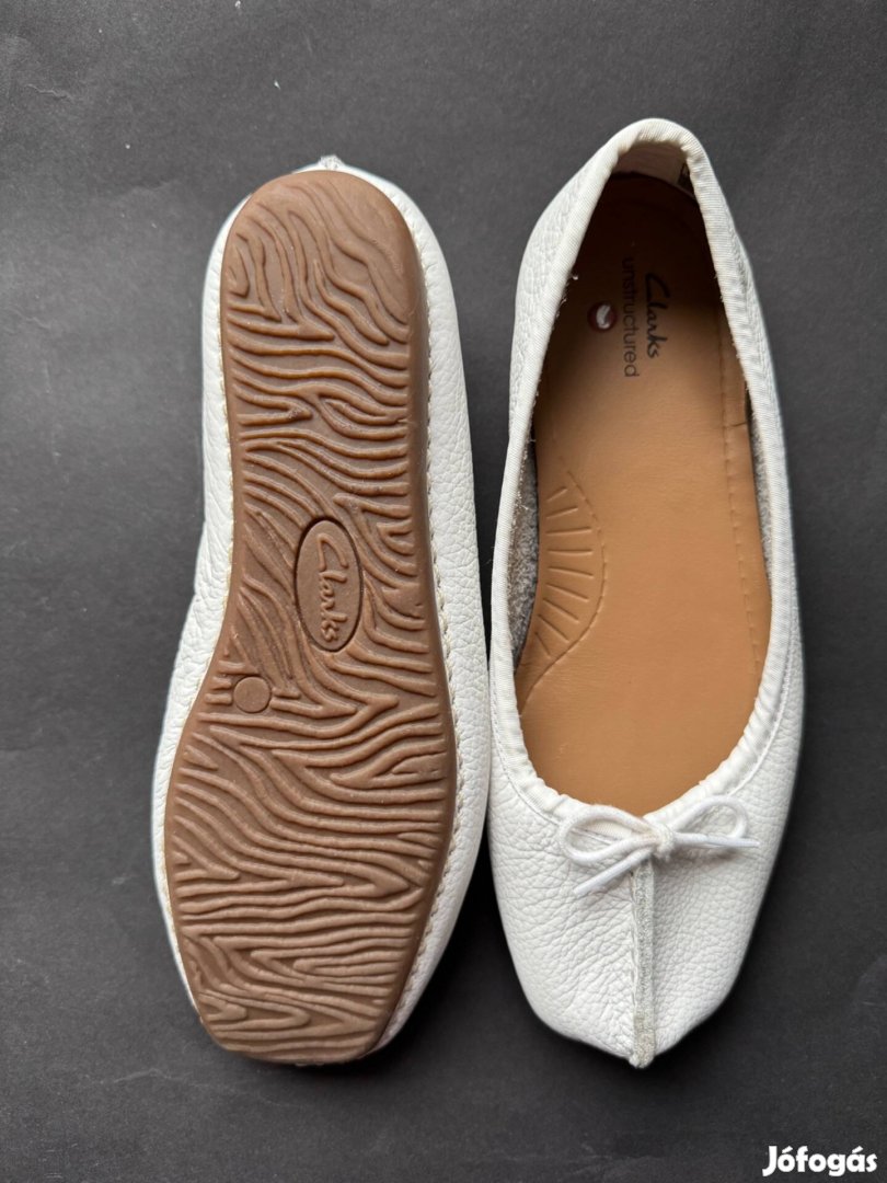 Fehér bőr Clarks ballerina 37-es