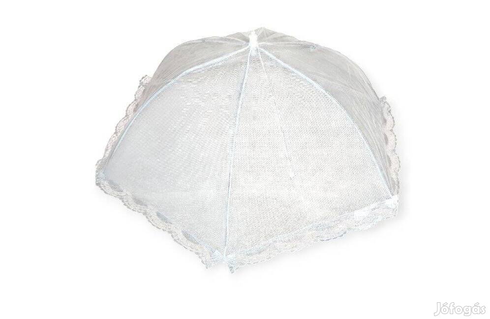 Fehér csipkés ételtakaró háló 70x70x31 cm