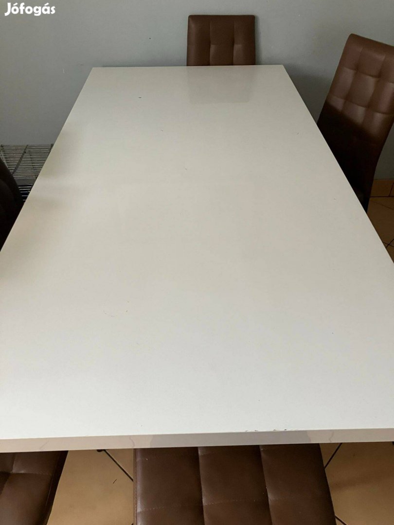 Fehér ebédlő asztal 180X90-es