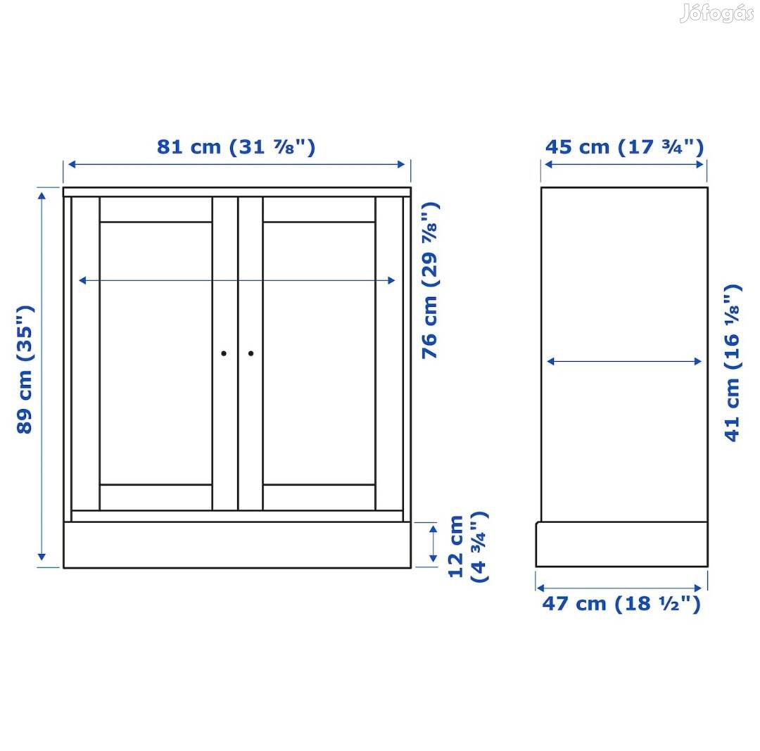 Fehér fa Ikea komód szekrény 