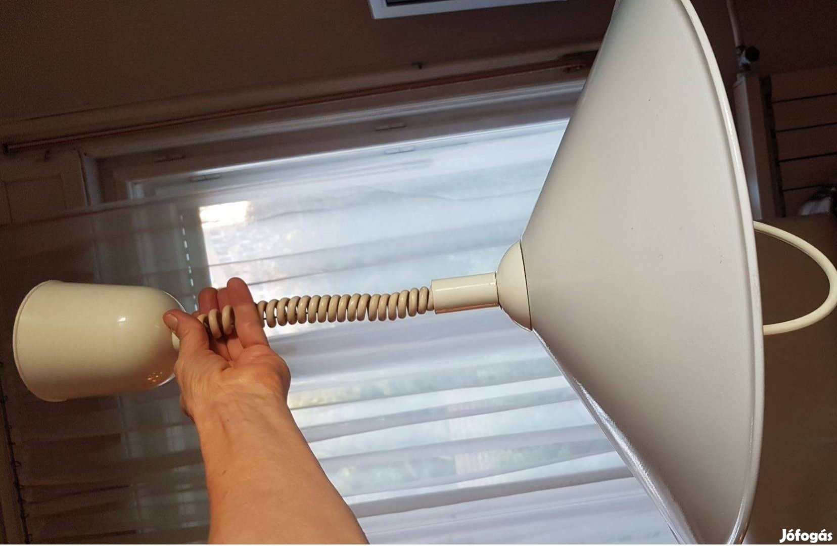 Fehér fém lámpa függő mennyezeti lehúzható 41 cm