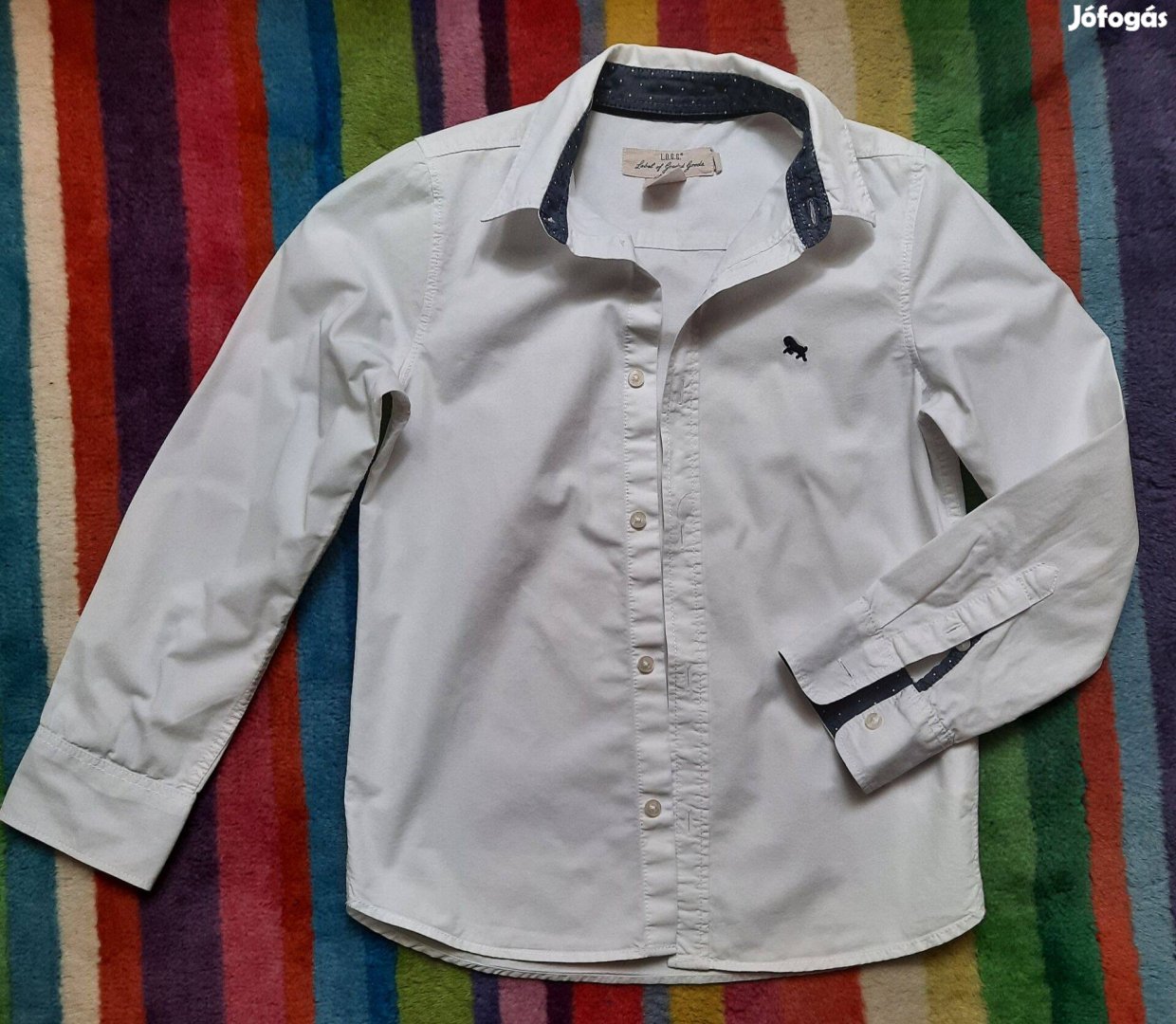 Fehér fiú ing, alkalmi, ünneplős, 134-es méret
