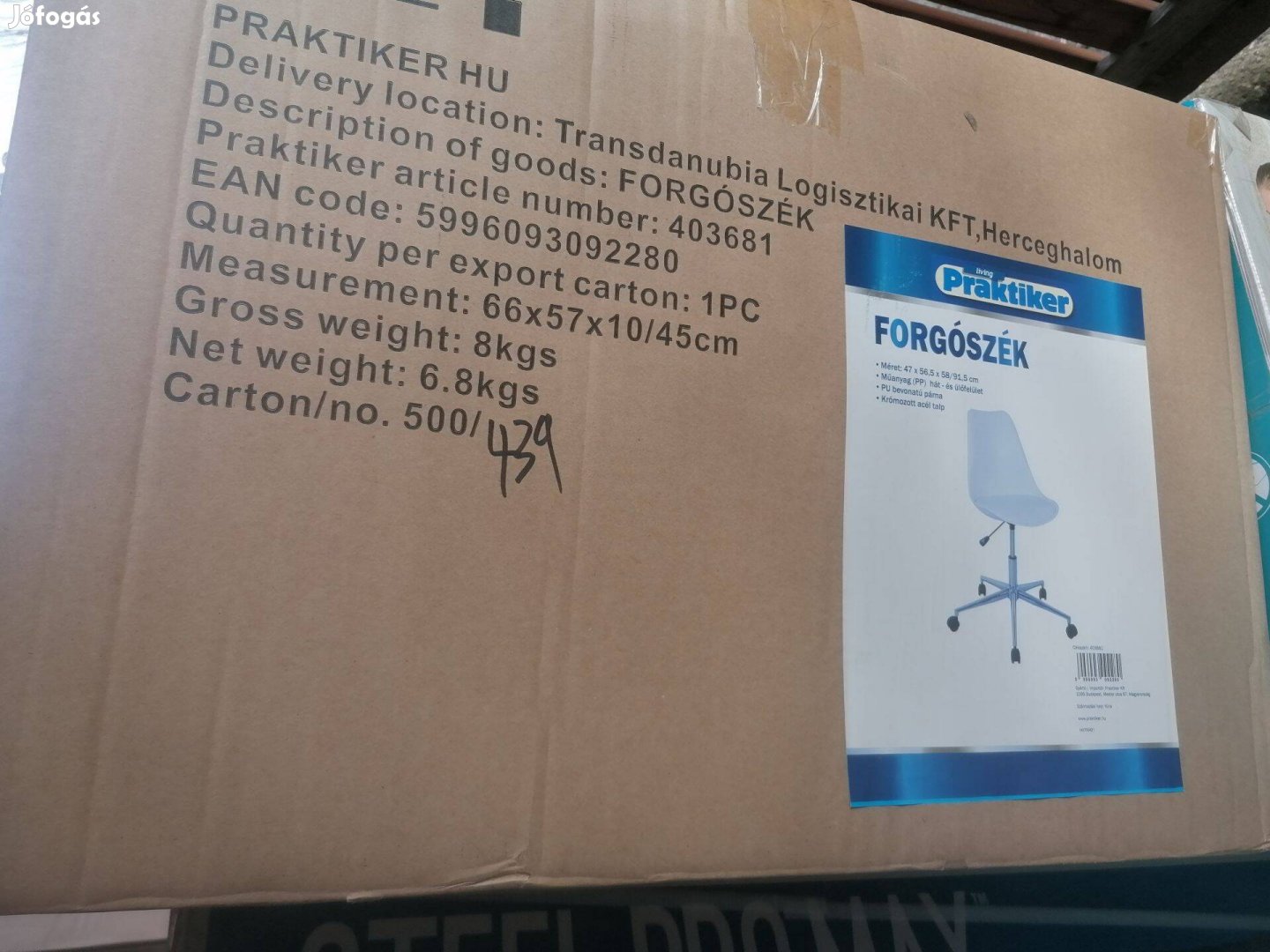 Fehér forgószék eladó!
