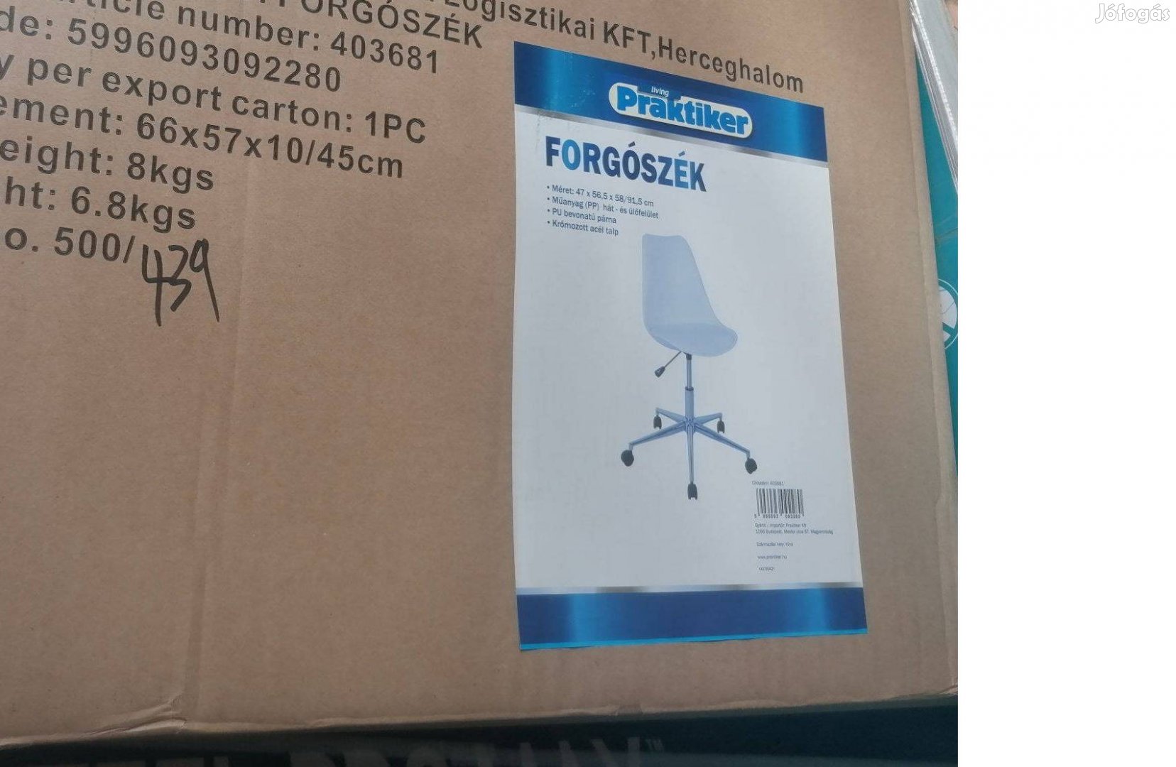 Fehér forgószék eladó!