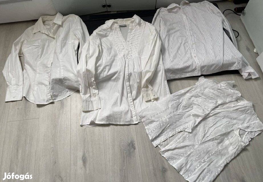 Feher ingek, blúzok 42-44