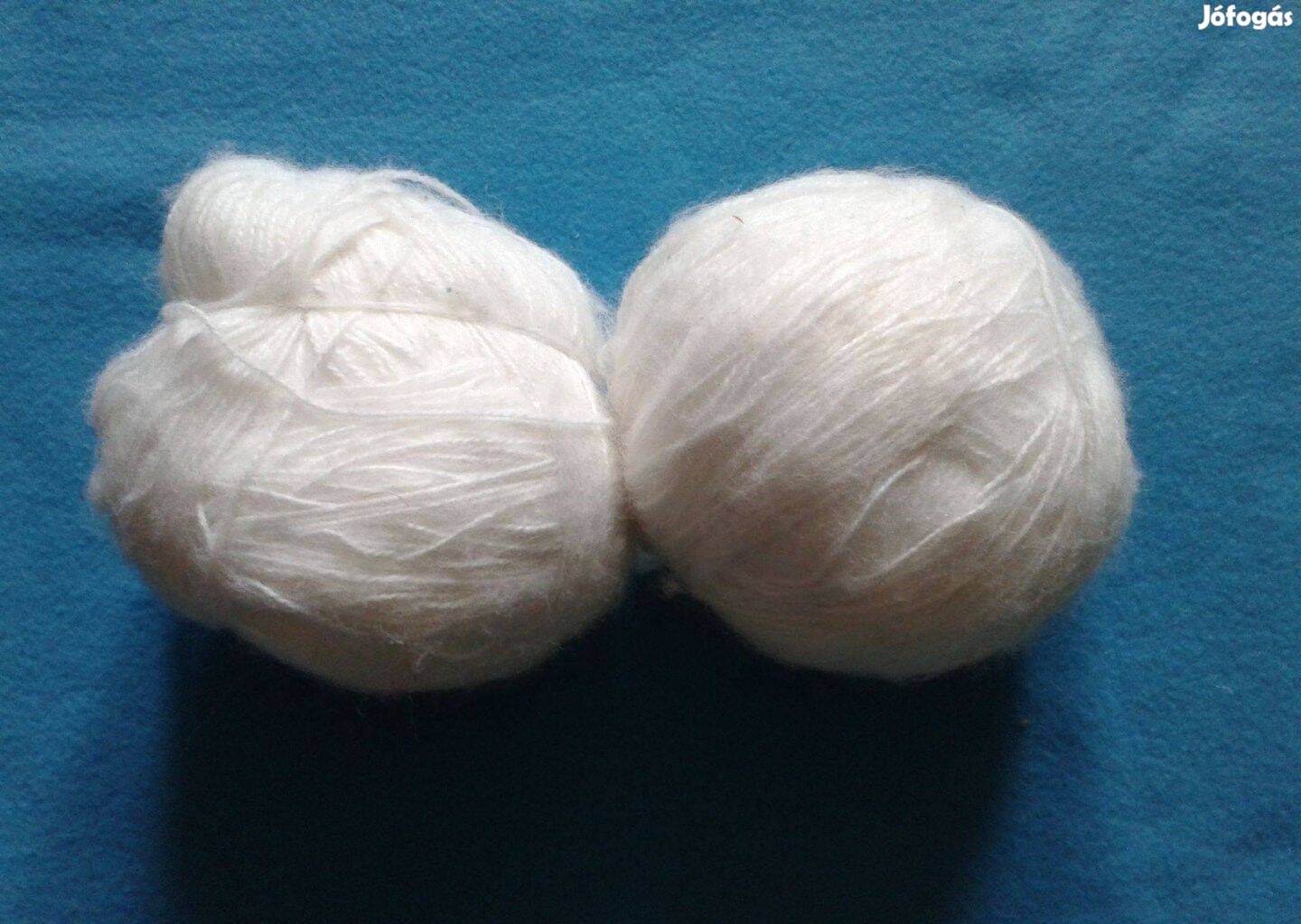 Fehér mohair fonal