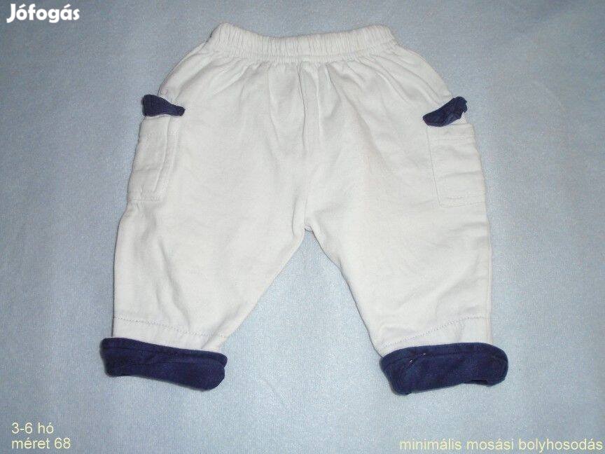 Fehér nadrág 3-6 hó méret 68