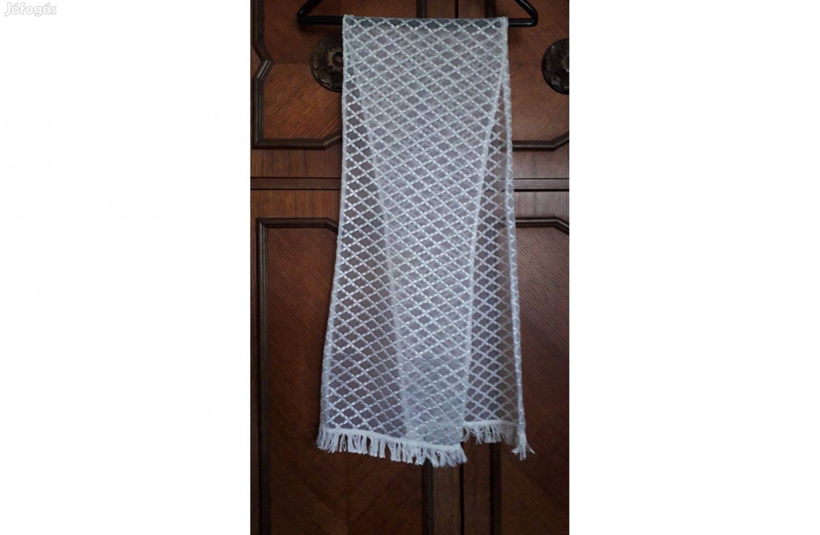 Fehér női rojtos sál stóla 150*30 cm hibátlan