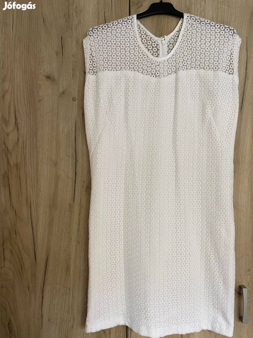 Fehér nyári alkalmi ruha (M-L-es méret), új. (Egyszer próbált)