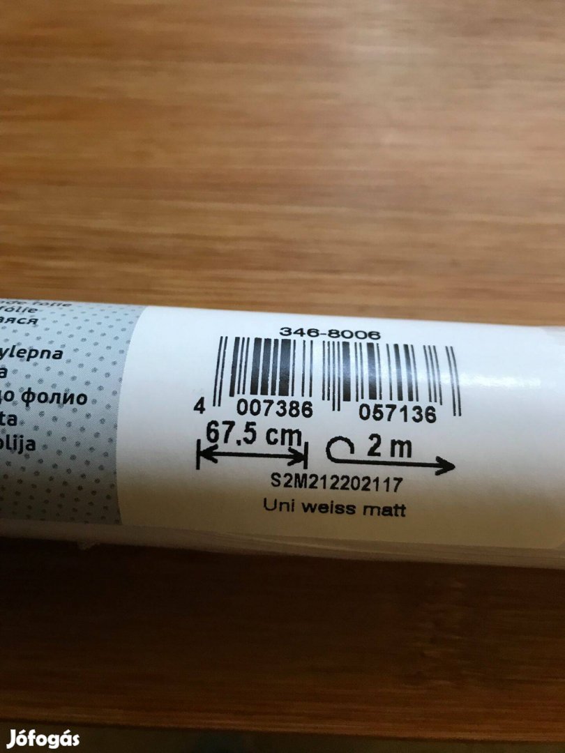 Fehér öntapadós fólia