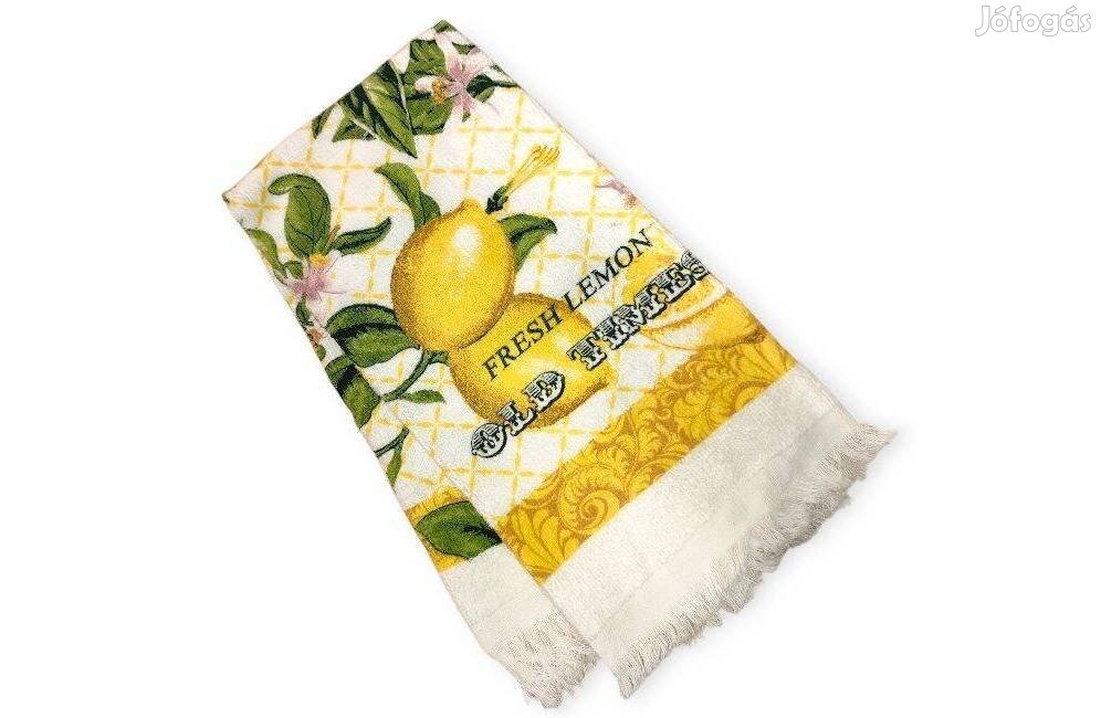 Fehér pamut konyharuha citrom mintával nyári hangulat