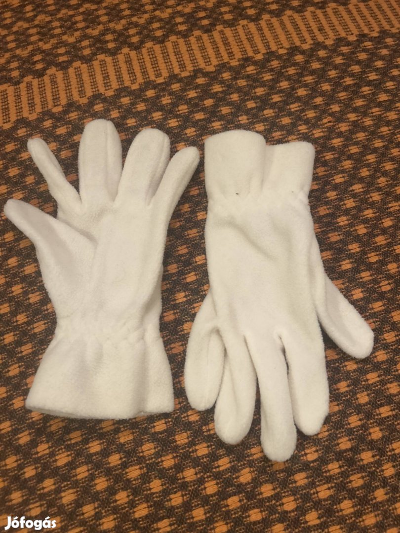 Fehér polár kesztyű S-s