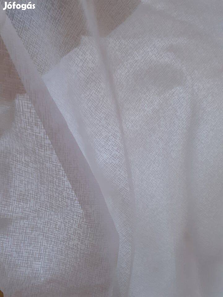 Fehér sable függöny Ólomzsinórral (12m x 280 cm) Új